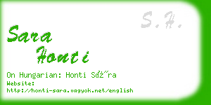 sara honti business card